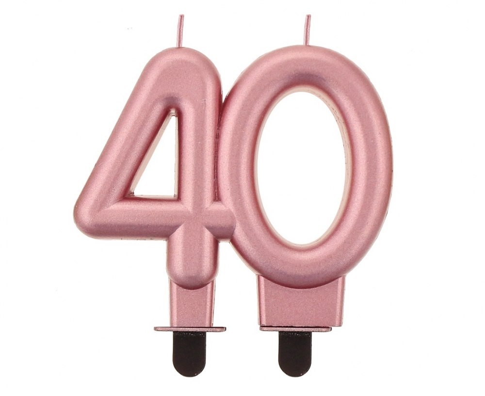 BIRTHDAY CANDLES NUMBERS 40 B&C ROZ/ZLO GOB/C GODAN